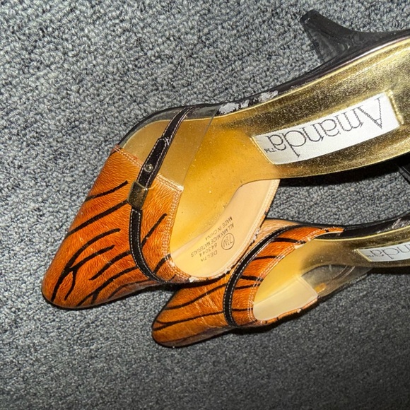 Vintage Amanda Women's Brown Heeled Sandals - Picture 3 of 4